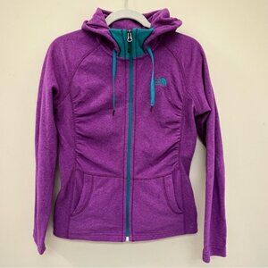 The North Face Women's Mezzaluna Full Zip Hoodie Purple And Teal Size Small